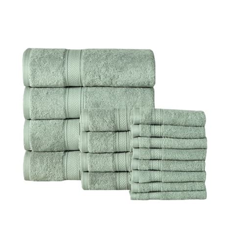 Addy Home Best Value 16pc Bath Towel Set 4 Bath 4 Hand And 8 Wash