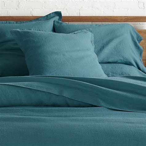 Lino Teal Linen Bed Linens Everything Turquoise