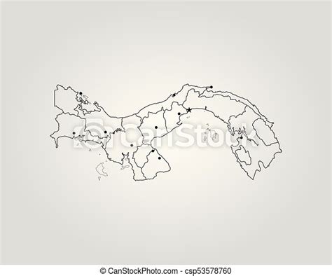 Mapa De Panama Ilustraci N De Vectores Mapa Mundial Canstock