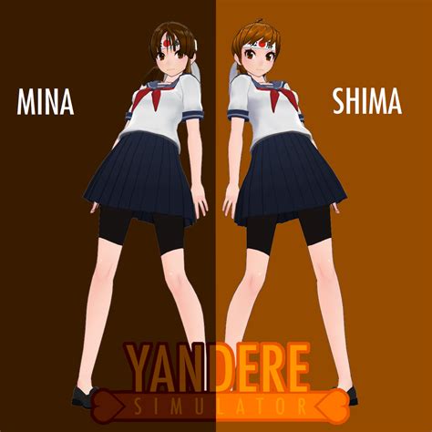 Mmd Yandere Simulator Mina And Shima Shi Dl By Nyehnyehnyehmeow On
