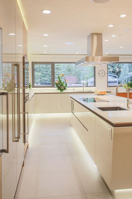 Ultra Modern Kitchen Design With Led Lighting Fixtures Ultra Modern
