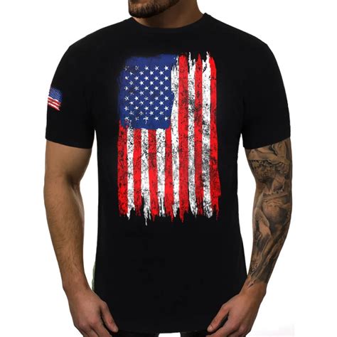 The Flag Of The United States Tshirt Mens Short Sleeve Usa Nationality