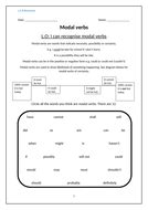 Use grammar activities with your child to construct sentences with subjects, nouns, & verbs. Modal verbs differentiated worksheets | Teaching Resources
