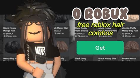 Free Hair Combos On Roblox Youtube