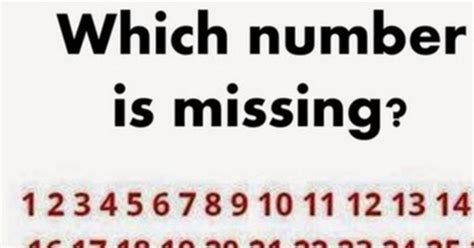 Can You Tell Which Number Is Missing Quiz Gallery