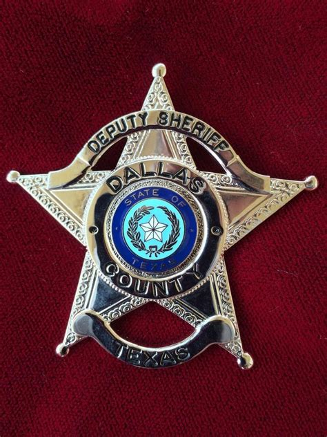 Us State Of Texas Dallas County Sheriff Department Badge Police