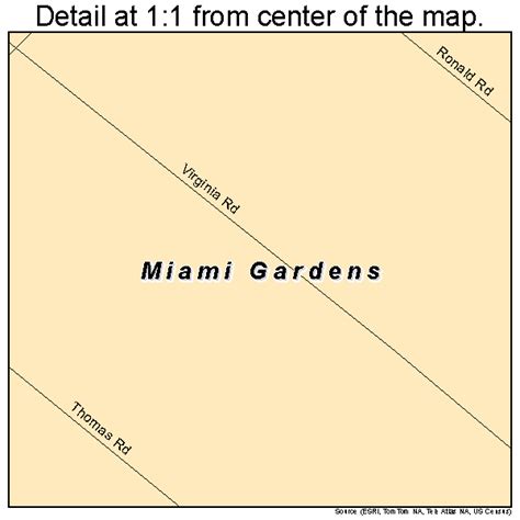 Miami Gardens Florida Street Map 1245050