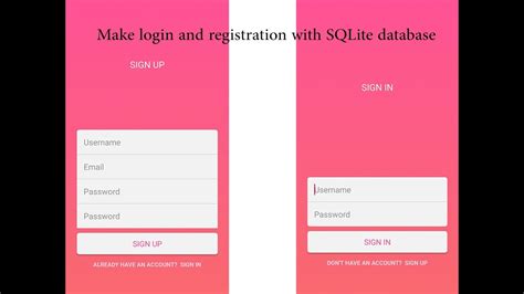 Login And Register In Android With Sqlite Database With Source Code