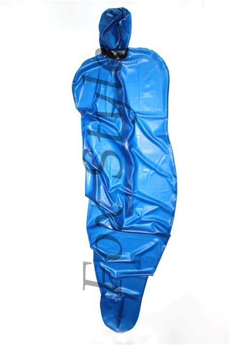 latex slumber bag suits trasaprent blue sleeping bag sleepingsack in sexy costumes from novelty
