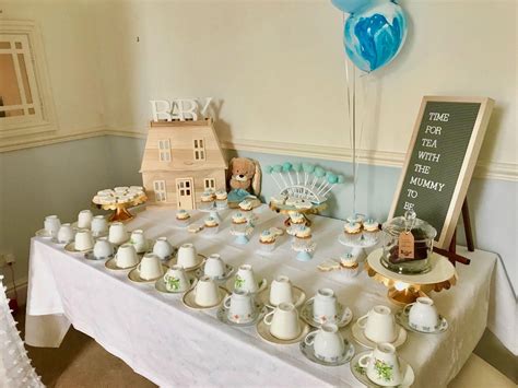 Baby Shower Main Table Set Up Tea Party Baby Shower Theme Baby