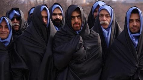 Iranian Men Wear The Hijab To Support Women’s Rights