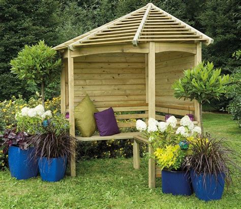 Forest Venetian Corner Arbour Garden Structures Outdoor Pergola