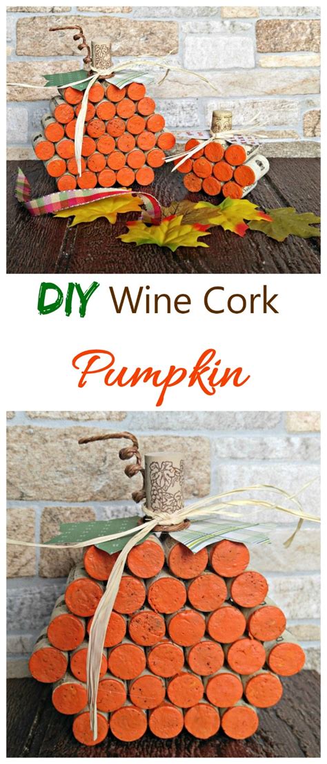 Wine Cork Pumpkin Diy Pumpkin Made From Wine Corks For Fall