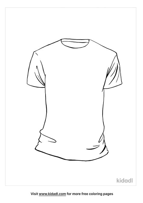 Free Blank T Shirt Coloring Page Coloring Page Printables Kidadl