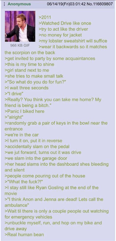 Anon Watched Drive R Greentext Greentext Stories Know Your Meme