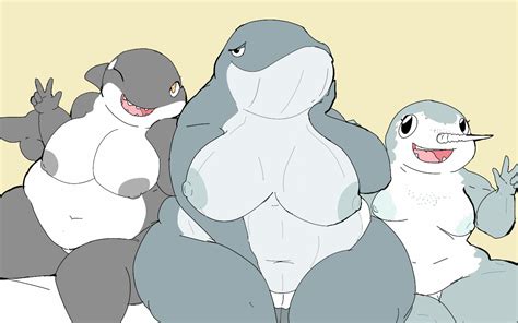 Rule 34 Big Breasts Breasts Cetacean Chubby Female Group Horn Looking At Viewer Mammal Marine