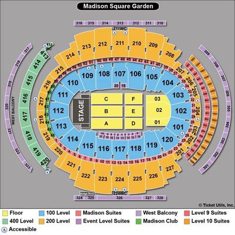 26 Beautiful Madison Square Garden Concert Seating Chart Madison
