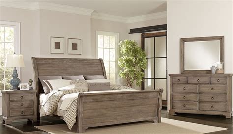 Hillsdale furniture chesapeake bed set with with rails, king, rustic old brown. Whiskey Barrel Rustic Gray Sleigh Bedroom Set from ...