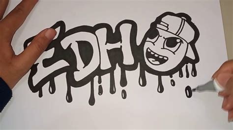 Download now contoh foto gambar wallpaper tulisan grafiti kreatif dan. Grafity keren!!! nama edho. hitam putih - YouTube