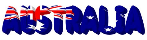 Australia Lettering With Flag Clipart Free Download Transparent Png