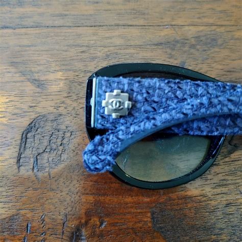 Chanel Accessories Chanel Tweed Sunglasses 5242 Blue Poshmark