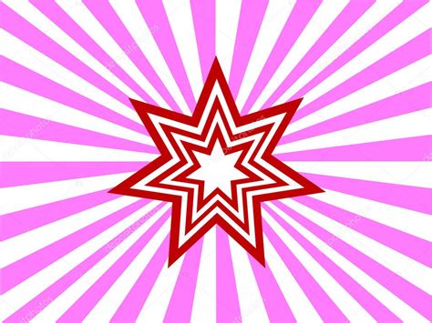 A Red And White Star Design On A Two Tone Background — Stock Vector