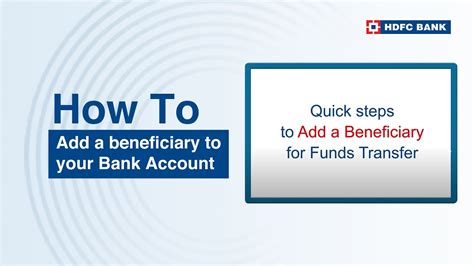 This video is about how you can transfer your existing loans or emis at other credit cards or banks to hdfc credit card and pay in emi. How to add a beneficiary to your bank account? HDFC Bank, India's no. 1 bank* - YouTube