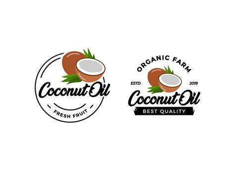 Coconut Oil Logo Design Template Vector Art At Vecteezy