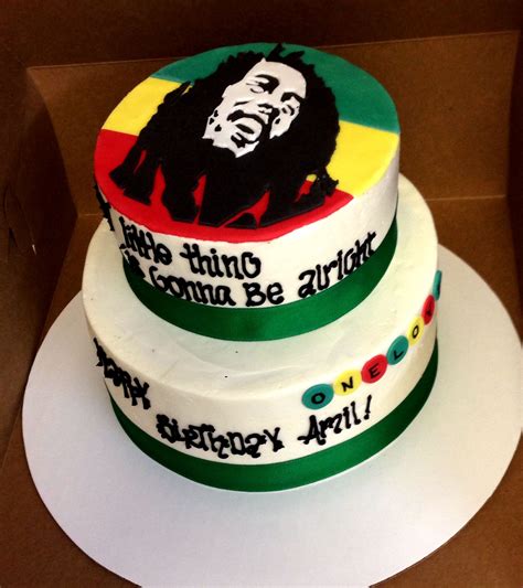 Bob Marley Birthday Cake One Love Rasta And Reggae Inspired Every Little Thing Is Gonna Be