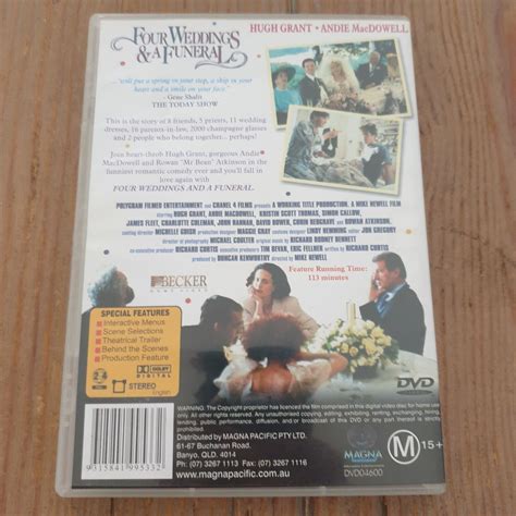 Four Weddings And A Funeral Dvd 1993 Ebay