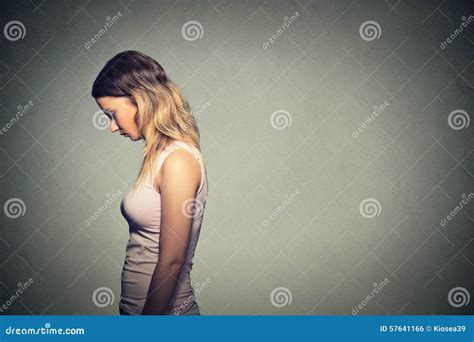 Sad Lonely Woman Looking Down Stock Photo Image Of Arguments