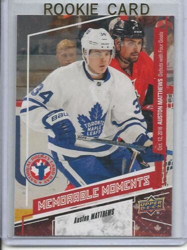 2016 17 Upper Deck Auston Matthews National Hockey Card Day Rc Bonus