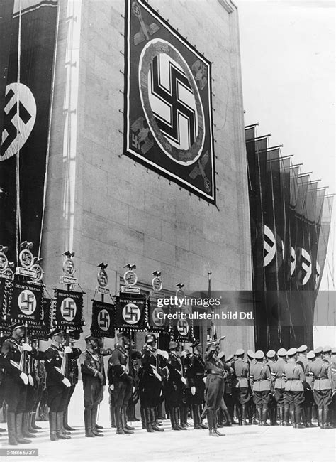 Nuremberg Rally 1937 Units With Standards Lined Up In Front Of The