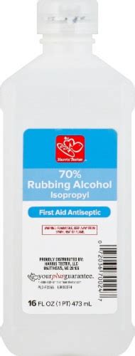Harris Teeter 70 Isopropyl Rubbing Alcohol First Aid Antiseptic 16
