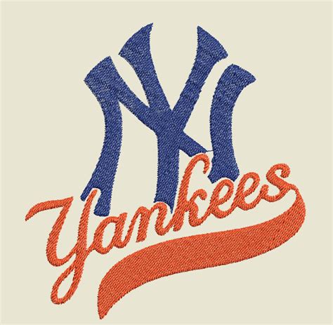 New York Yankees Logo Embroidery Design In Pes Vp3 Jef Dst 9 Etsy
