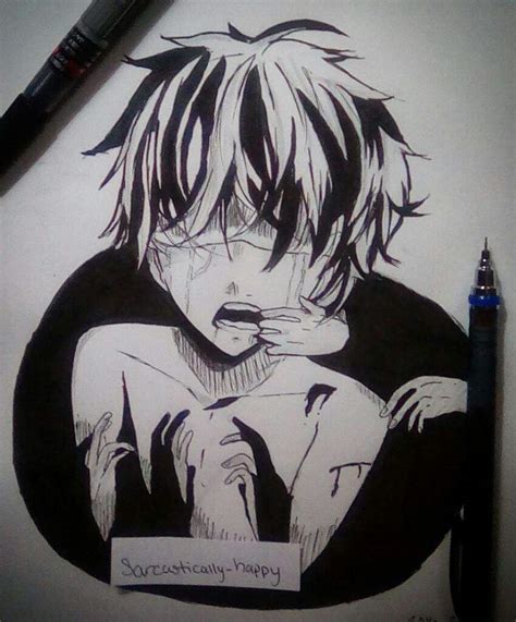 How To Draw Anime Boy Sad Otaku Wallpaper