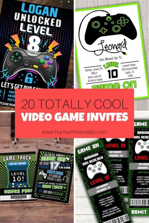 20 Awesome Video Game Party Invitations Hunny Im Home
