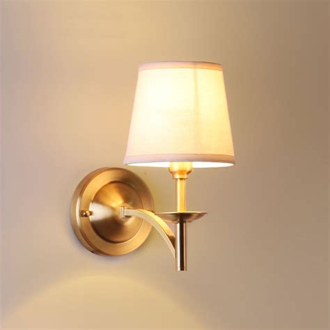 American Style Full Copper Wall Lamp Modern Minimalist Living Room