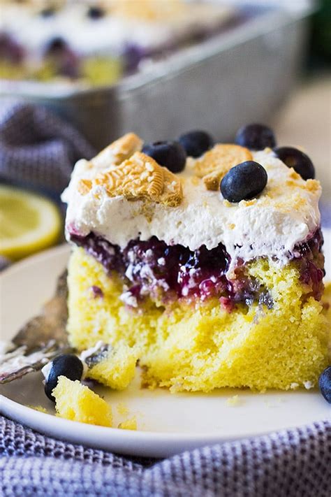 Lemon Blueberry Poke Cake Countryside Cravings