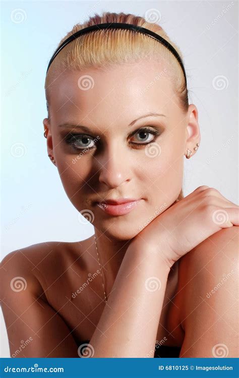cute blond stock image image of close model happy portrait 6810125
