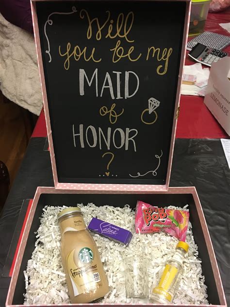 Gift box for maid of honor. Maid of Honor box | Maid of honor, Maid, Engagement