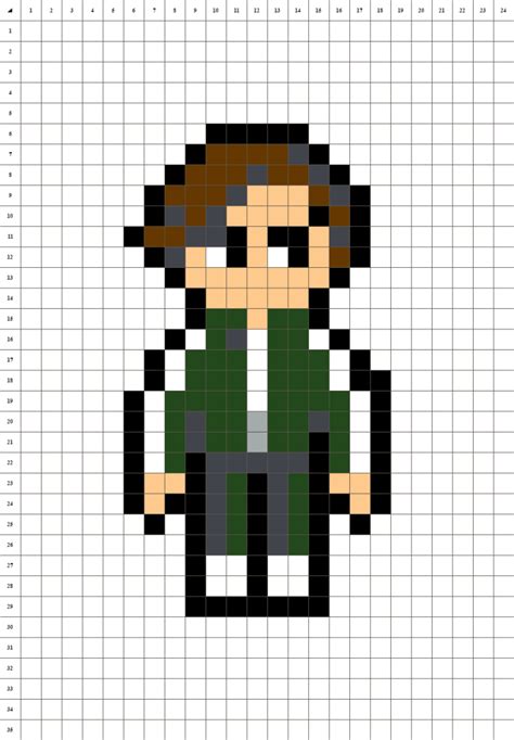 Player 456 Of Squid Game Pixel Art Simple Template For Drawing