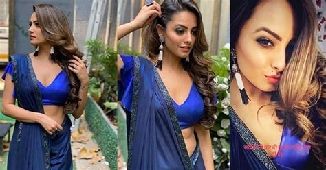Naagin 4 Actress Anita Hassanandani Looks Stunning In This Blue Saree See Photos Fasermedia