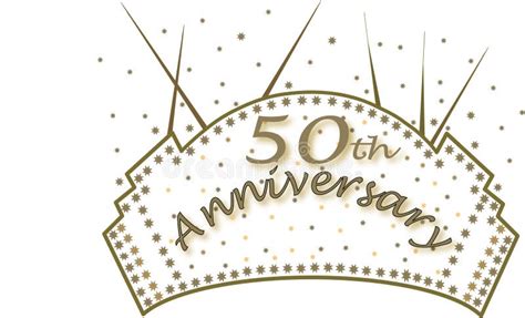 50th Anniversary Border Invitation Stock Illustration Illustration Of