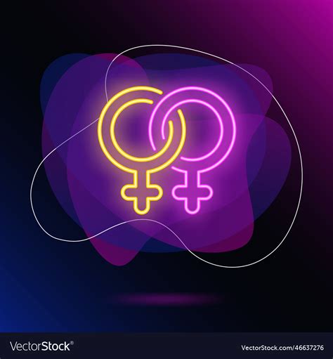 lesbian neon sign royalty free vector image vectorstock