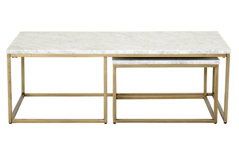 Yinkuu coffee table set,marble finish and gold metal legs nesting coffee tables set of 2,interchangeable height modern accent side table,84x83x46cm end tables for living room white. Robin Nesting Coffee Table, Gold | One Kings Lane