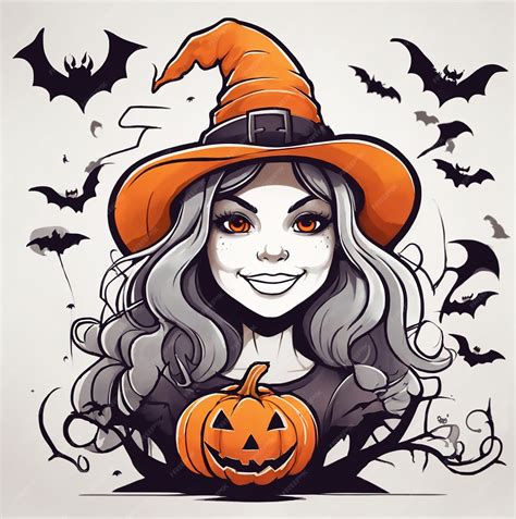 Premium Vector Cute Halloween Witch