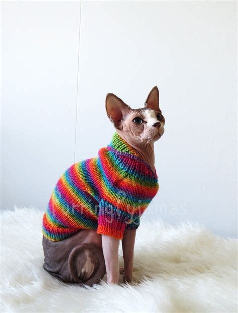 Cat Clothes Sphynx Clothes Sphynx Sweater Cat Sweater Etsy Sphynx