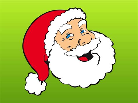Happy Santa Head Vector Art And Graphics