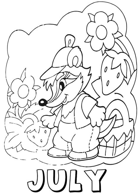 Kids With July Coloring Page Free Printable Coloring Pages For Kids